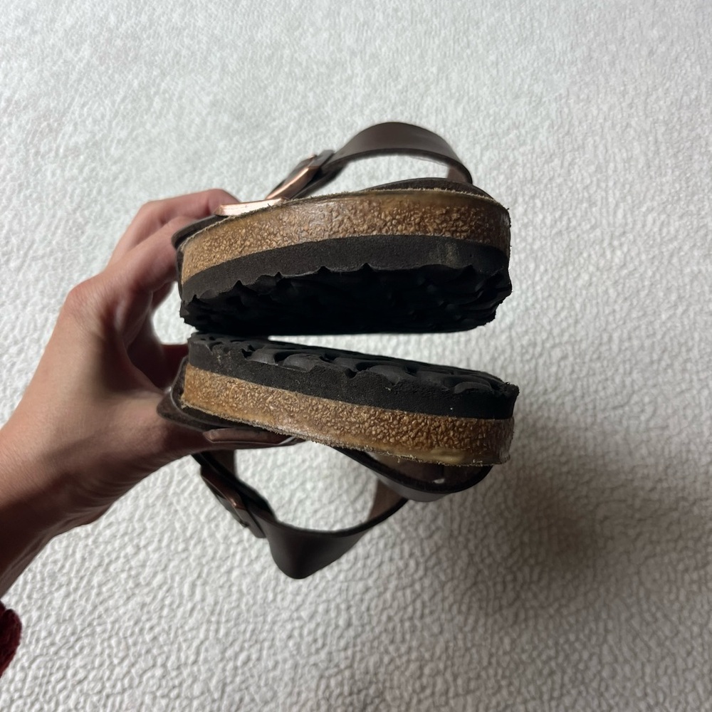 BIRKENSTOCK ARIZONA BROWN LEATHER SANDALS WOMENS 11 / 42 - Picture 4 of 7